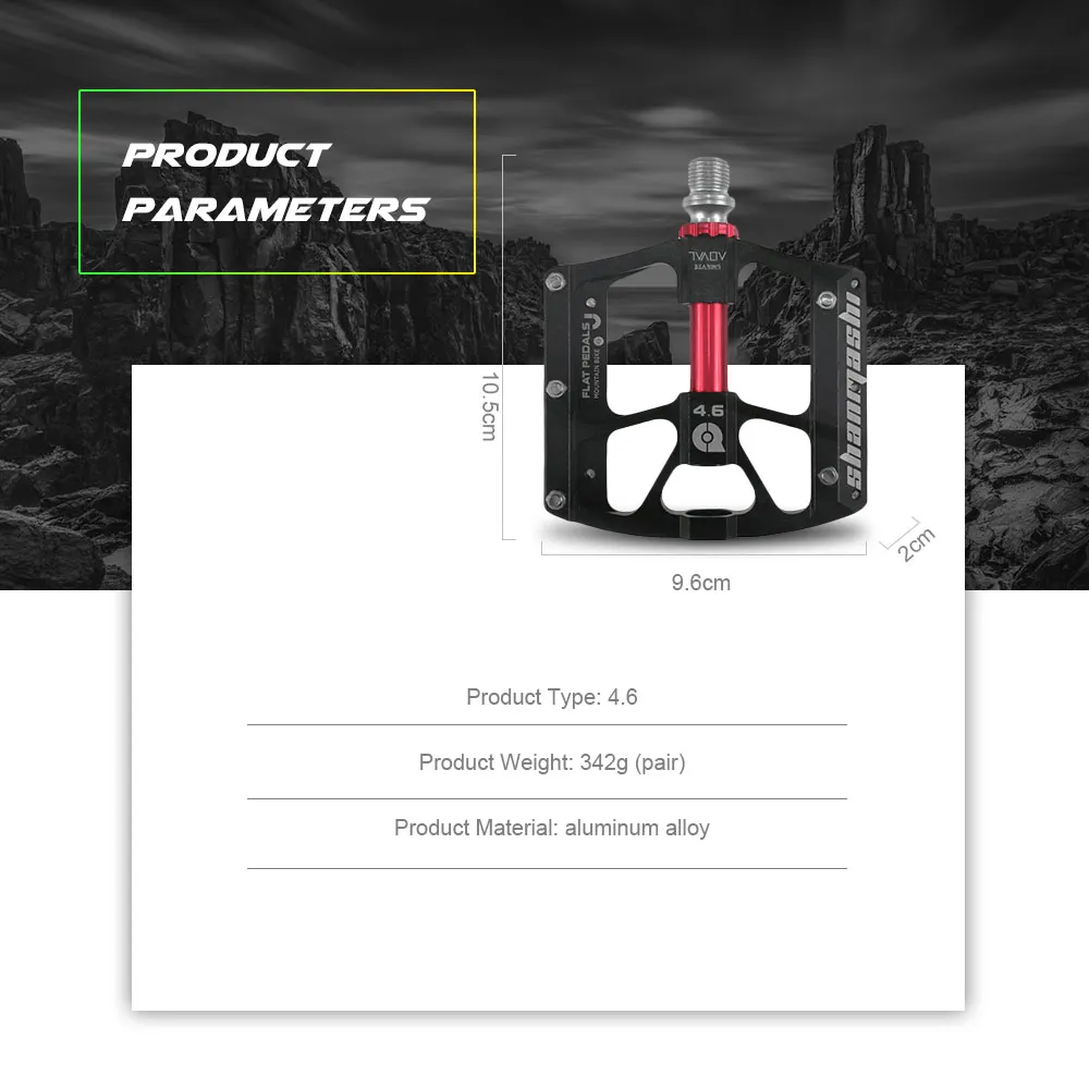 Shanmashi 4,6 6 подшипники велосипедные педали широкий нескользящий дорожный велосипед ножная пластина сверхлегкий MTB Горный BMX педали для велосипеда