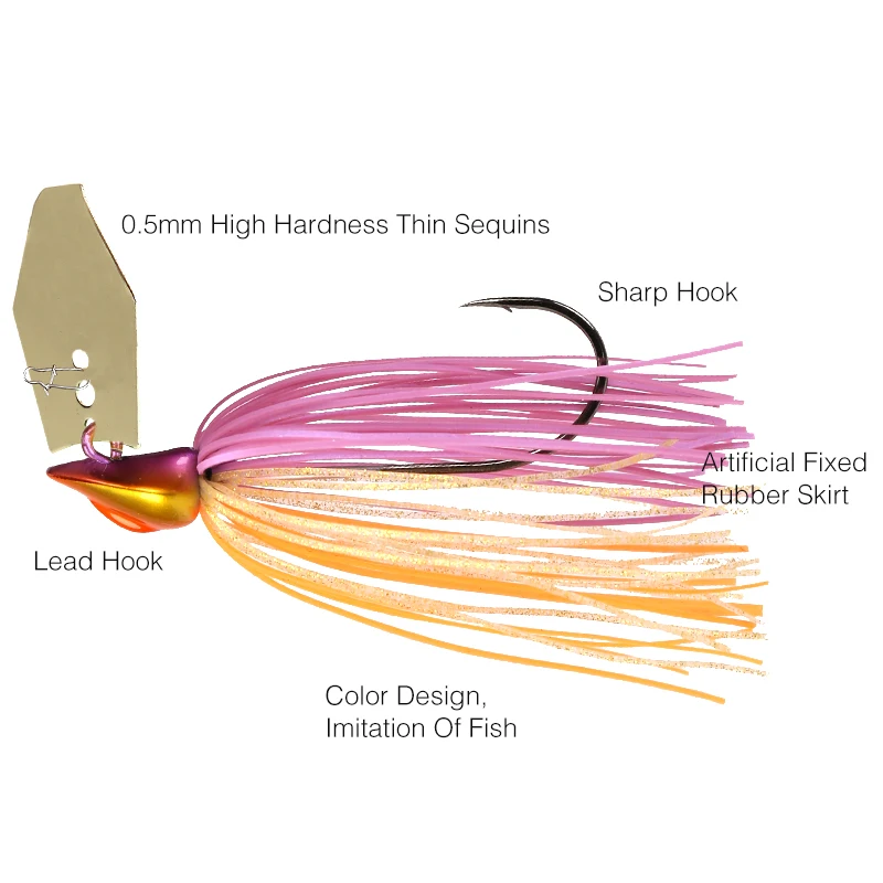 TSURINOYA 11g 14g Spinner Bait Fishing Lure SWIM JIG Buzzbait