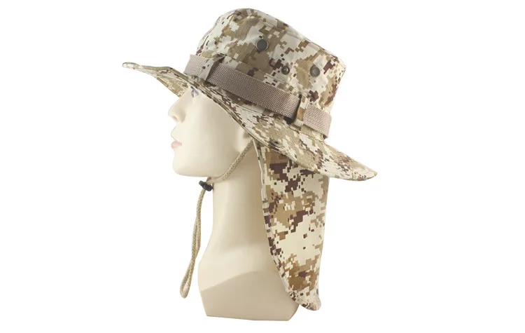 Летняя мужская шляпа-Панама женская шляпа Boonie с шейным клапаном открытая широкая, с защитой от ультрафиолета полями Пешие прогулки рыболовная сетка дышащая шляпа от солнца