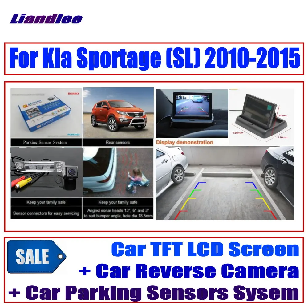 

Liandlee Car Digital Parking Sensors System For Kia Sportage (SL) 2010-2015 HD Monitor Display / CCD Reverse Rear View Camera