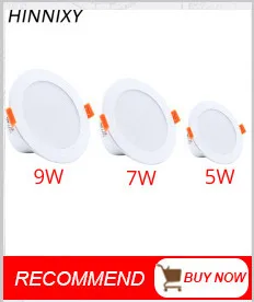 Hinnixy светодио дный LED Intelligent Radar sensor Downlights 75 мм с отверстием 110-220 В 5 Вт 7 Вт 9 Вт Встраиваемая потолочная лампа для гаражного коридора Туалет