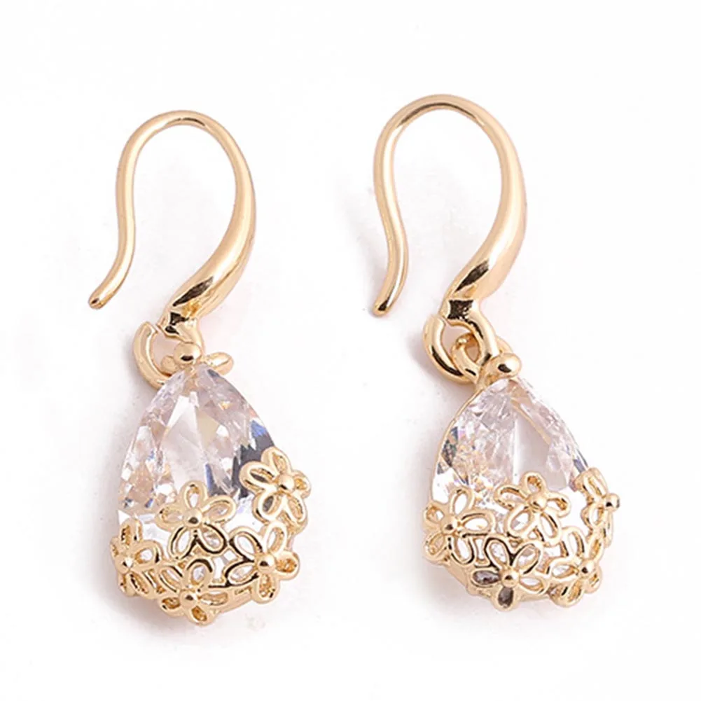 

New Temperament Women Crystal Earrings Elegant Ladies Jewelry Fashion Party Wedding Earrings