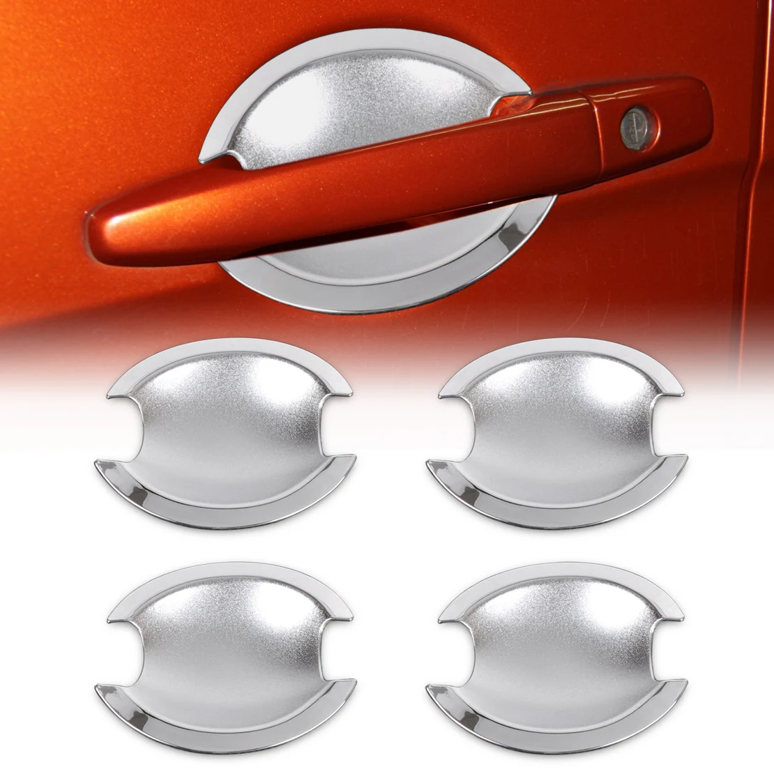 

CITALL New Door Handle Cup Bowl Combo Trim Cover Moldings for Mitsubishi Outlander Sport RVR/ASX Lancer 2008 2009 2010 2011 2012
