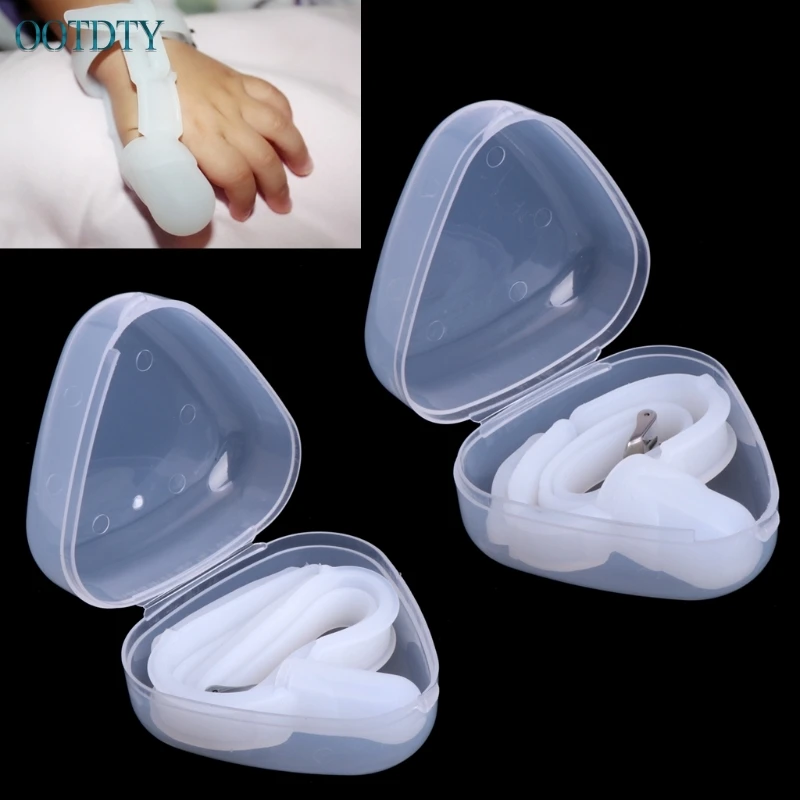 

Hot Nontoxic Silicone Baby Kids Child Finger Guard Stop Thumb Sucking Wrist Band New #330