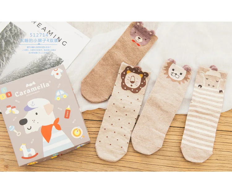 Бесплатная доставка 4 пар/кор. хлопок милые теплые милые Мультяшные носки женские тянущиеся розовые зимние носки рождественские носки