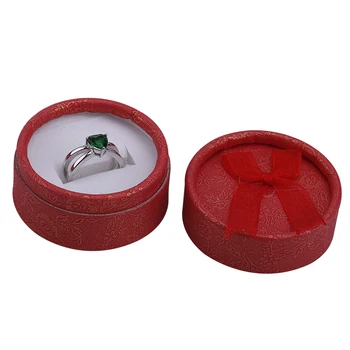 

48Pcs/Lot Red Round Jewelry Ring Display Present Gift Box Case FASHION