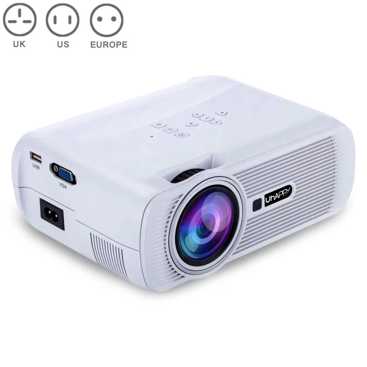 

Portable Wifi Projectors 1080P Android4.4 HD 7000Lumens Movie Media Player Home Theater Projector For Video Game TV XM66