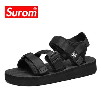 

Surom 2019 Summer New Sandals Men Breathable Casual Shoes Fashion Thick Bottom Beach Sandals Outside Soft Non-slip Male Footwear