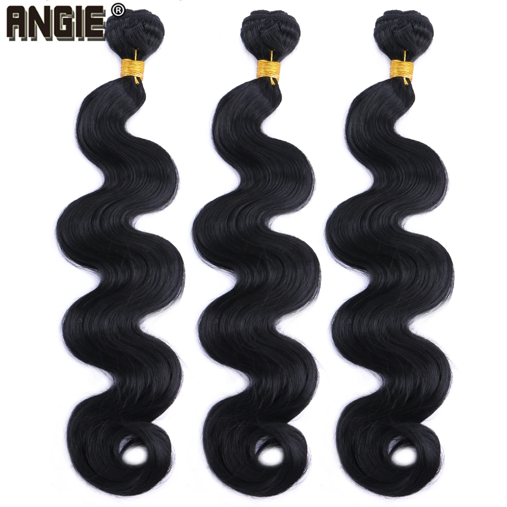 Angie 100 г/шт. волнистые синтетические пучки волос 16-24 дюймов доступны вьющиеся волосы парик стиль Tissage синтетические волосы продукты