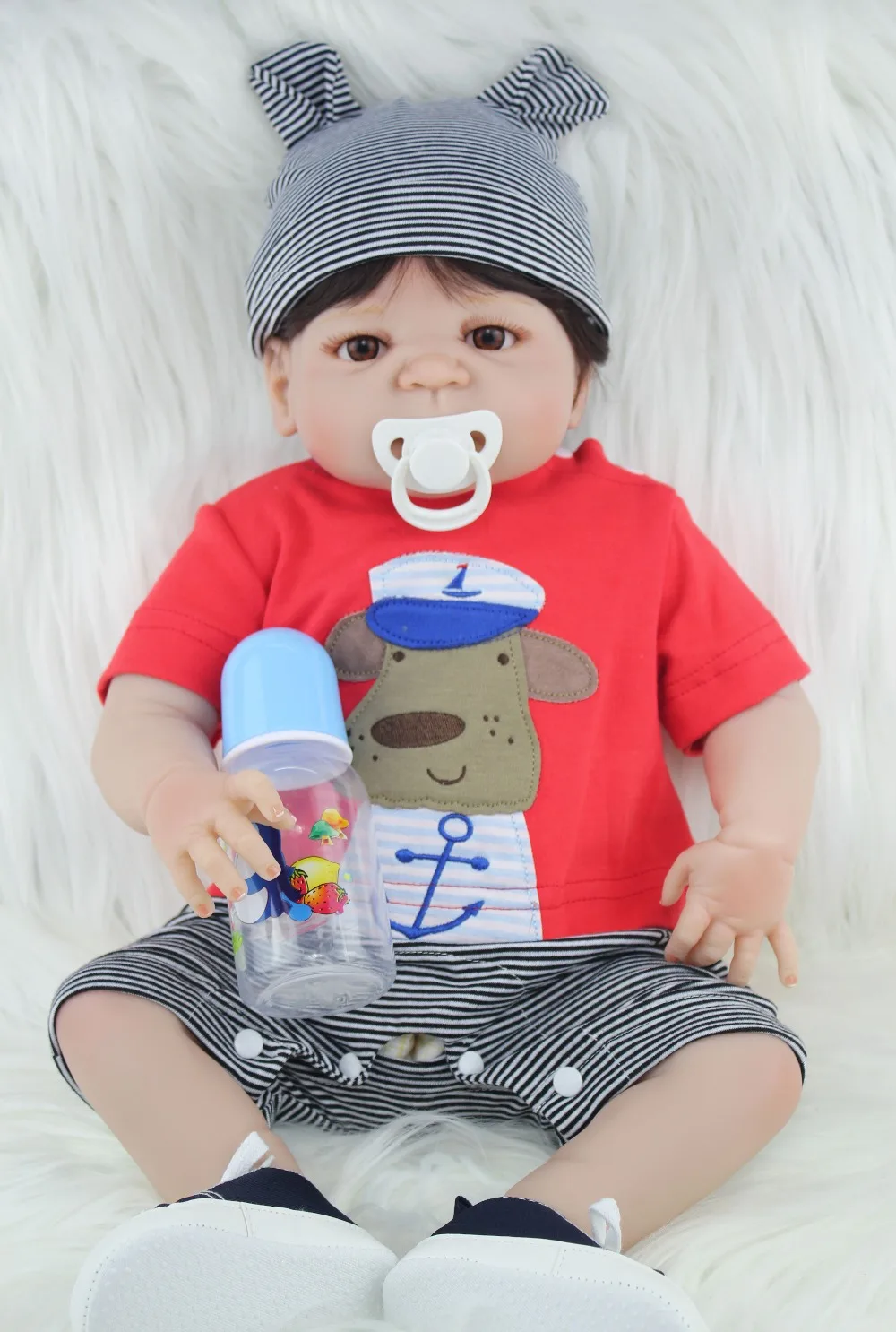 22 "силиконовая кукла Reborn Baby Boy Реалистичная 55 см для новорожденных мальчиков