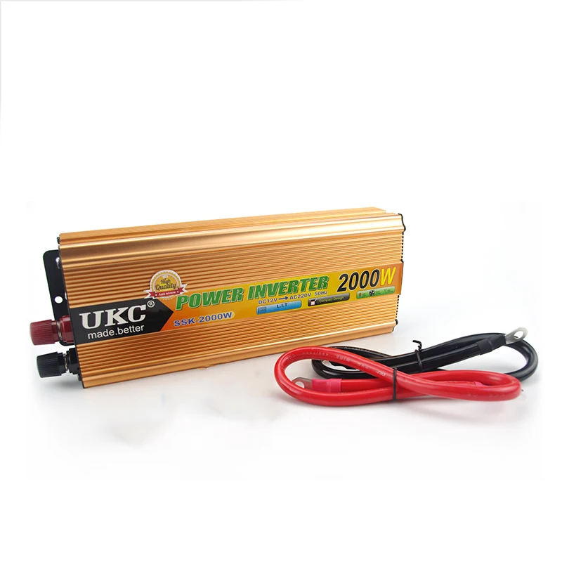 Vehicle 2000W Car Power Inverter Converter DC 12V to AC 220V USB