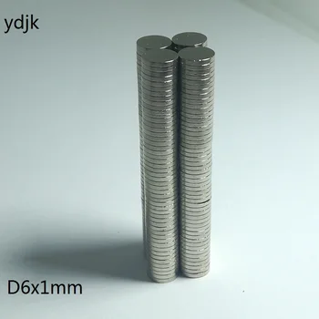 

50PCS 100PCS/LOT disc magnet 6x1 mm N35 strong NdFeB magnets Dia 6mm x 1mm neodymium magnet 6*1 mm