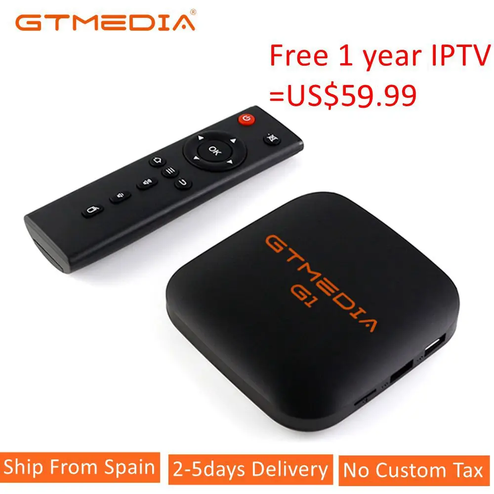 GTmedia G1 Tv Box Media Player 1GB RAM 8GB ROM S905W Android 7.1 Remote
