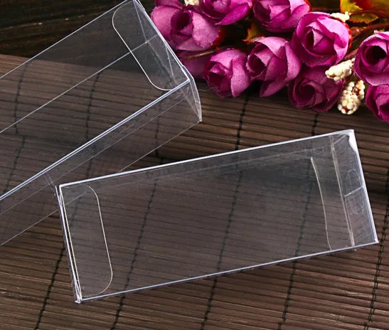 

4x4x8cm Plastic PVC Clear Commodity Phone Boxes Underwear Tea Fruit Storage Case Box