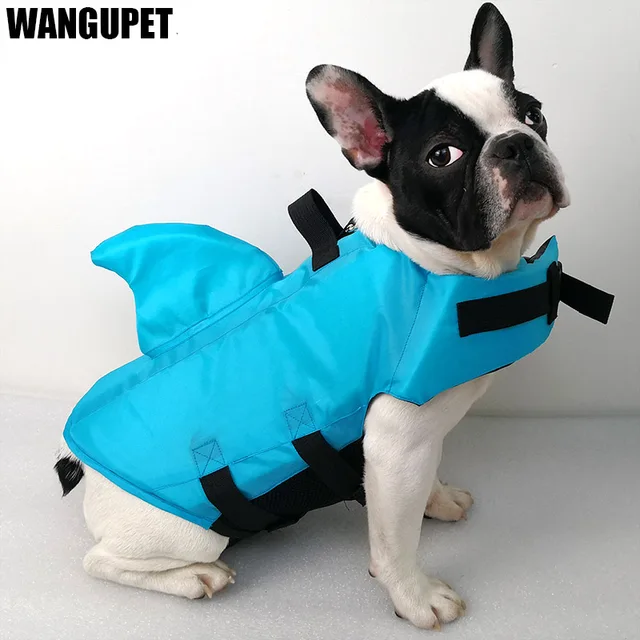 Shark Dog Life Jacket Safety Clothes Pet Life Vest Summer Dog Swimming