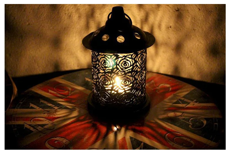 Романтический домашний декор фонарик для свечки железная Свадебная свеча Фонари s свадебные подсвечники-Центральные элементы лампы с