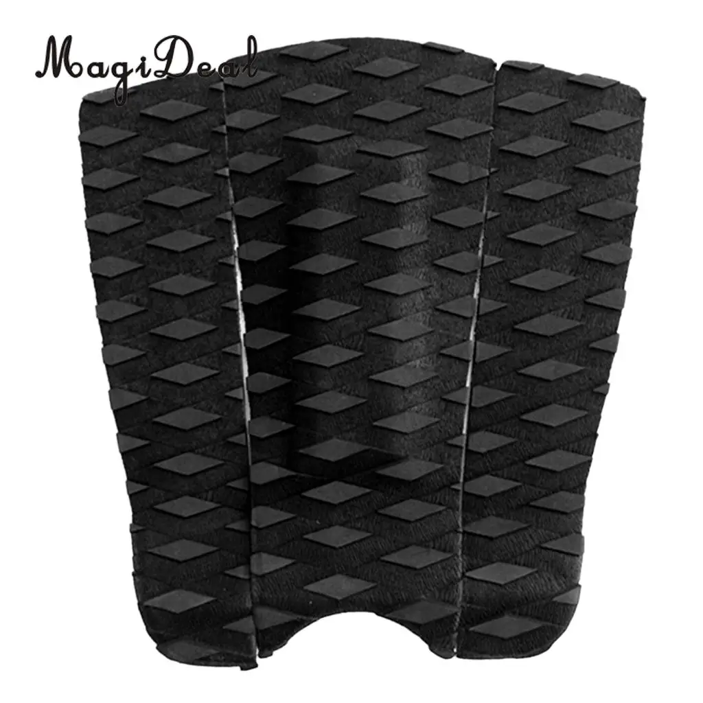 MagiDeal 3Pcs Adhesive Diamond Grooved Non-slip EVA Surf Traction Pad Tail Pad Deck Grip Mat for Surfboard Shortboard Skimboard