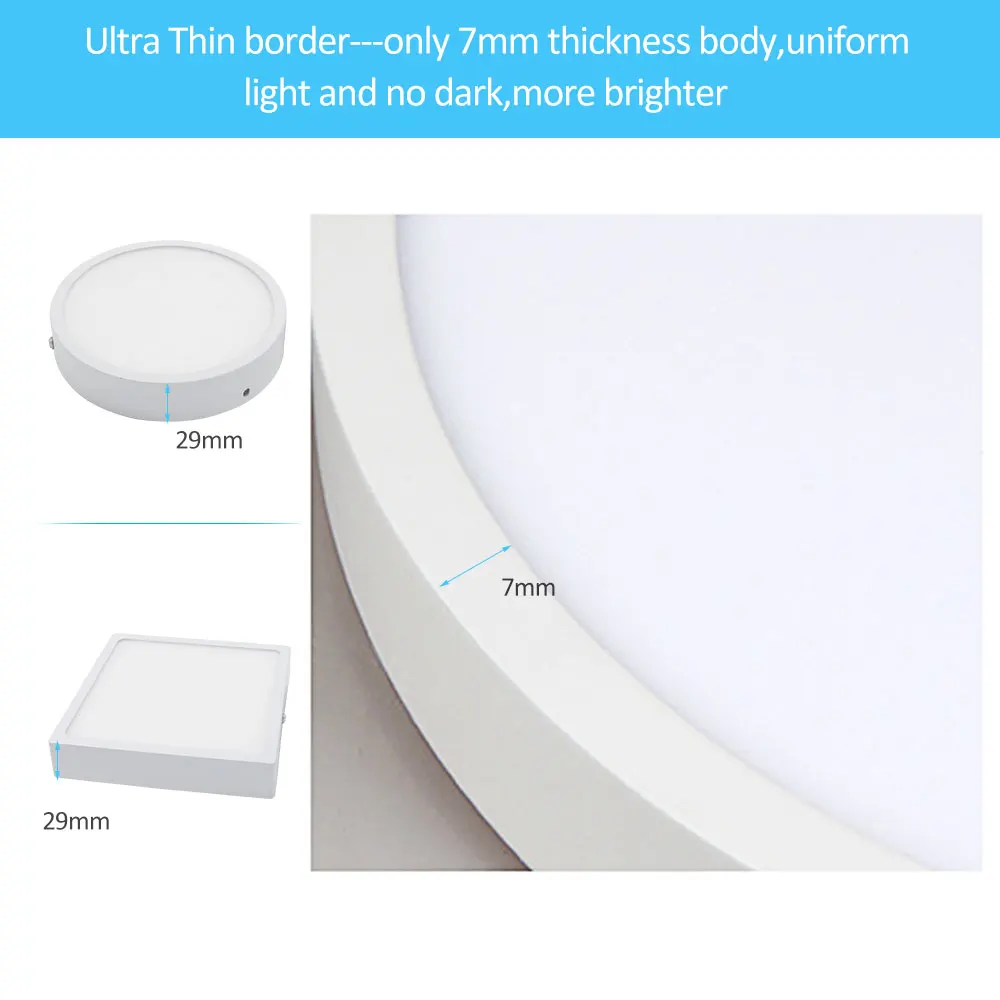 Светодиодный светильник DBF Круглый без затемнения 5 Вт 8 16 22 220В|panel light|dimmable panel