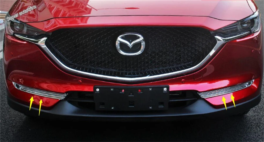 

Lapetus Front Fog Lights Foglights Eyelid Lamp Eyebrow Cover Trim 2 Piece / Set Bright Fit For Mazda CX-5 CX5 2017 2018 2019 ABS