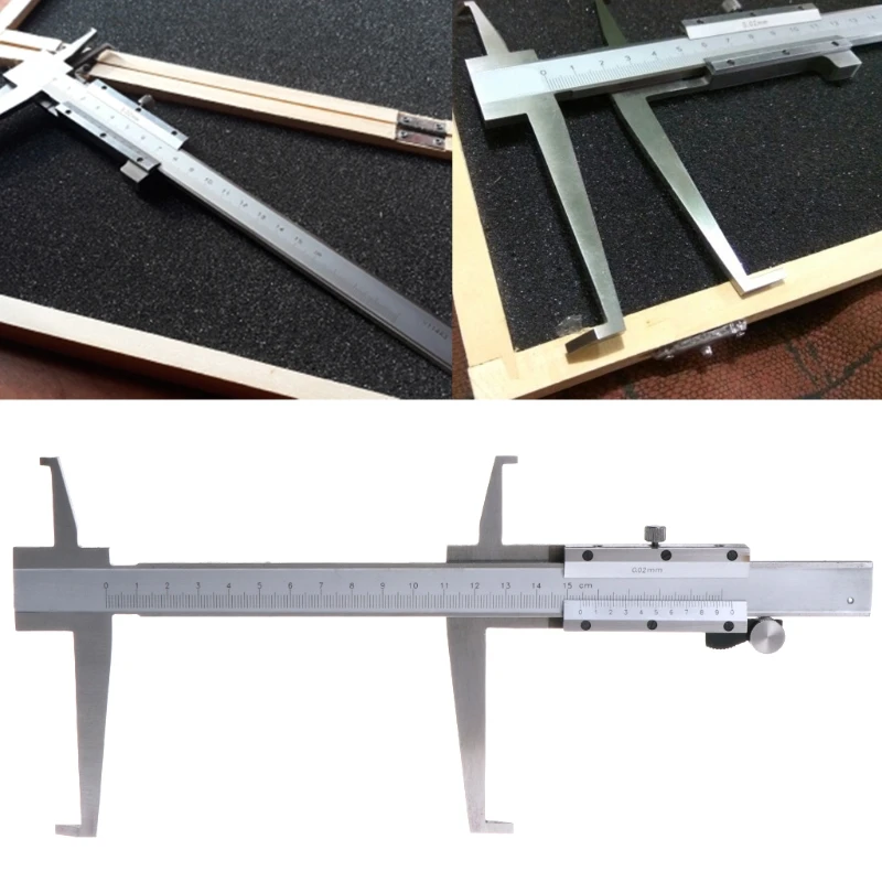 

Inside Groove Vernier Caliper 9-150mm/0.02 Stainless Steel Inner Vernier Calipers Double Claw Professional