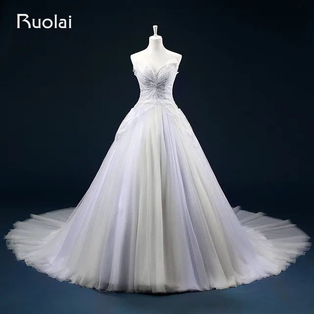 Ball Gown Sweetheart Tulle Wedding Dress Rouching