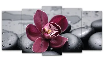 

5d diy Diamond embroidery floral Orchid 5pcs Multi-picture Combination diamond painting Cross Stitch Rhinestone decoration