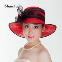 Sombrero de Sinamay Vintage ShanFu para el gran derbi nacional de Kentucky y los accesorios para el cabello de las mujeres de la Copa de Melbourne SFH9154
