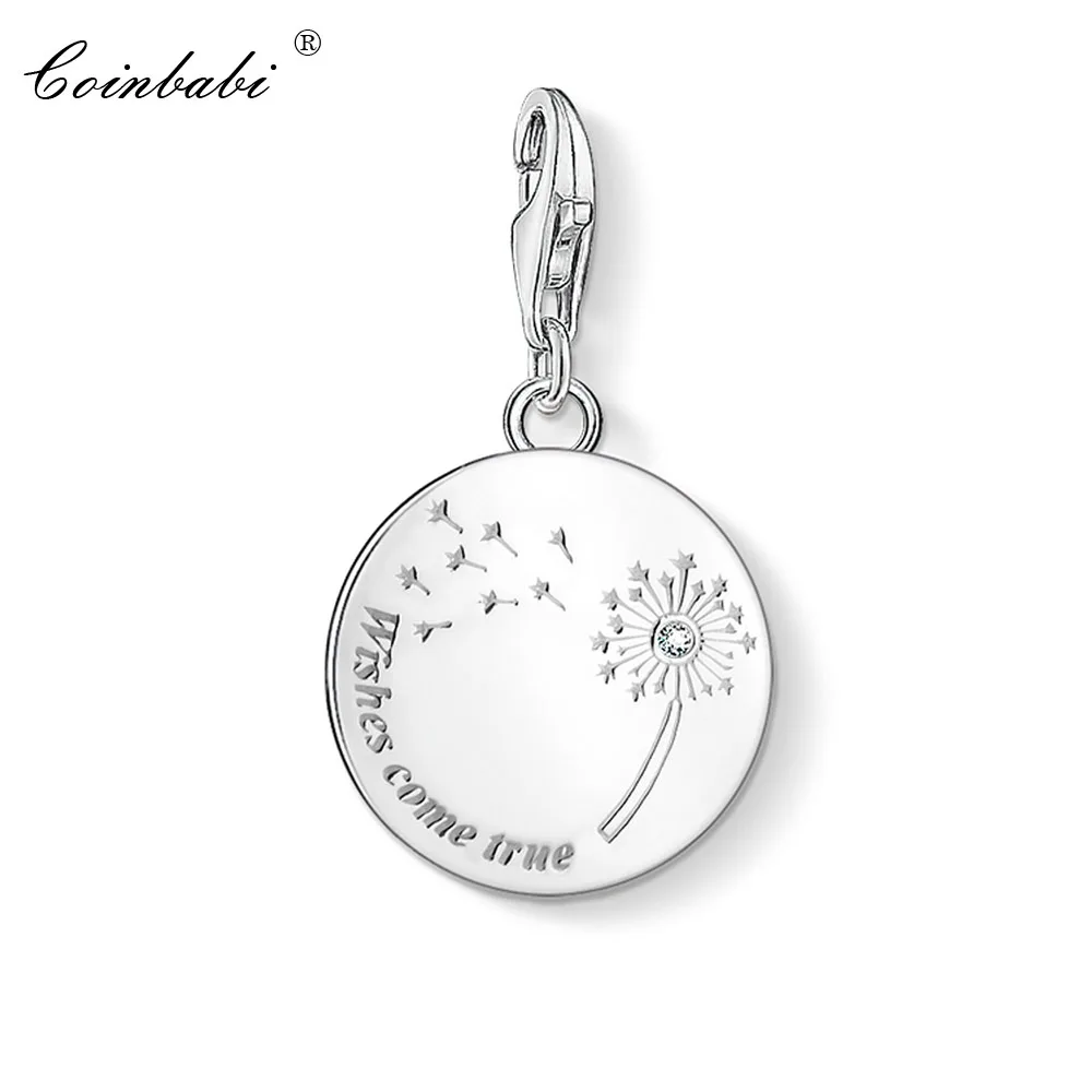 

Charm Pendant Wish Come True Dandelion,2018 Fashion Jewelry Trendy 925 Sterling Silver Gift For Women Fit Bracelet Necklace