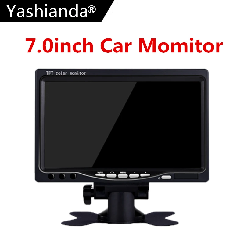 

Yashianda 7 Inch TFT LCD Car Monitor Reverse Rear Waterproof HD Car View Monitor Video Input Auto Parking Camera CCD Rear View