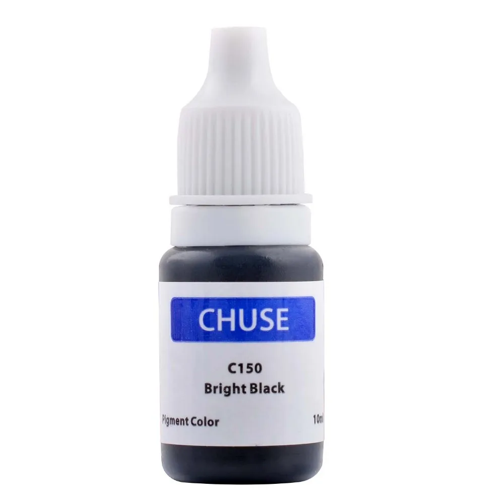 CHUSE Permanent Makeup Tattoo Ink Bright Black Cosmetic Pigment for
