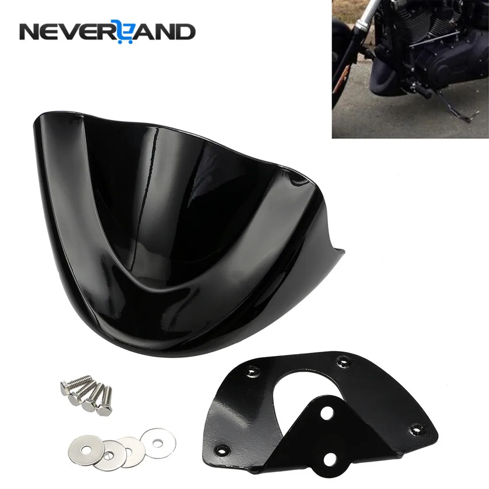  Lower Chin Front Spoiler Chin Air Dam Fairing Mudguard For Harley Dyna FXD FXDB 2006-2017 2007 2008 2009 2010 2011 D35