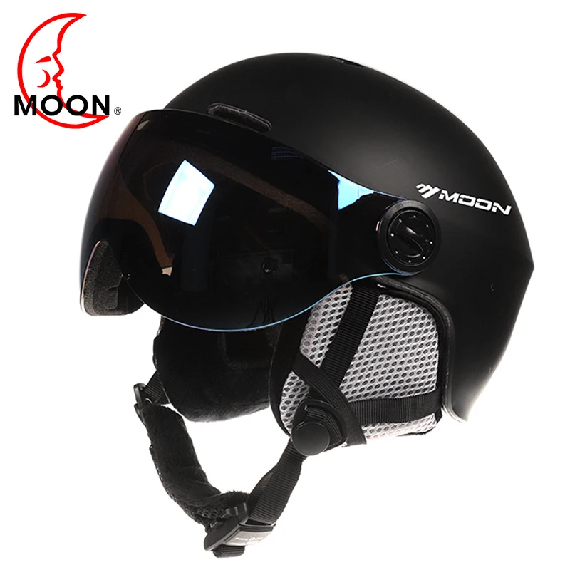 Tanie Kask narciarski Moon gogle integralnie formowane PC + EPS certyfikat CE kask narciarski Outdoor narty sportowe Snowboard deskorolka kaski