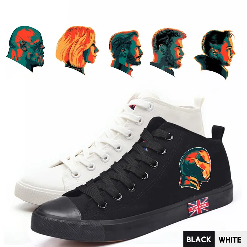 

Movie Marvel Superhero Captain/Thor/Thanos/Iron Man High Top Double-layer Canvas Sneakers Trendy Athletic Shoes A193291