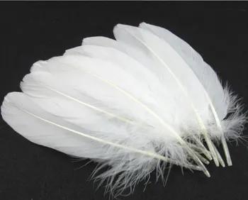 

Hot Sell 50pcs White Beautiful Large Goose Feathers 15-22cm / 5.91''-8.66'' High Quality S