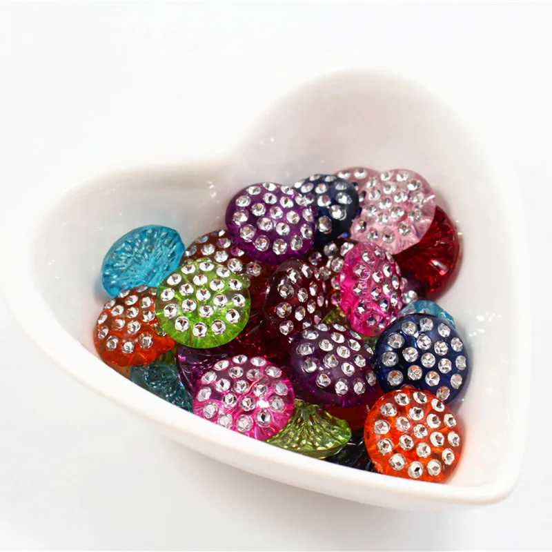 

free shipping 50pcs 20mm mix Diamonds DIY Acrylic Clothing Accessories Overcoat Jacket Coat Buttons Sweater Shirt Button,057