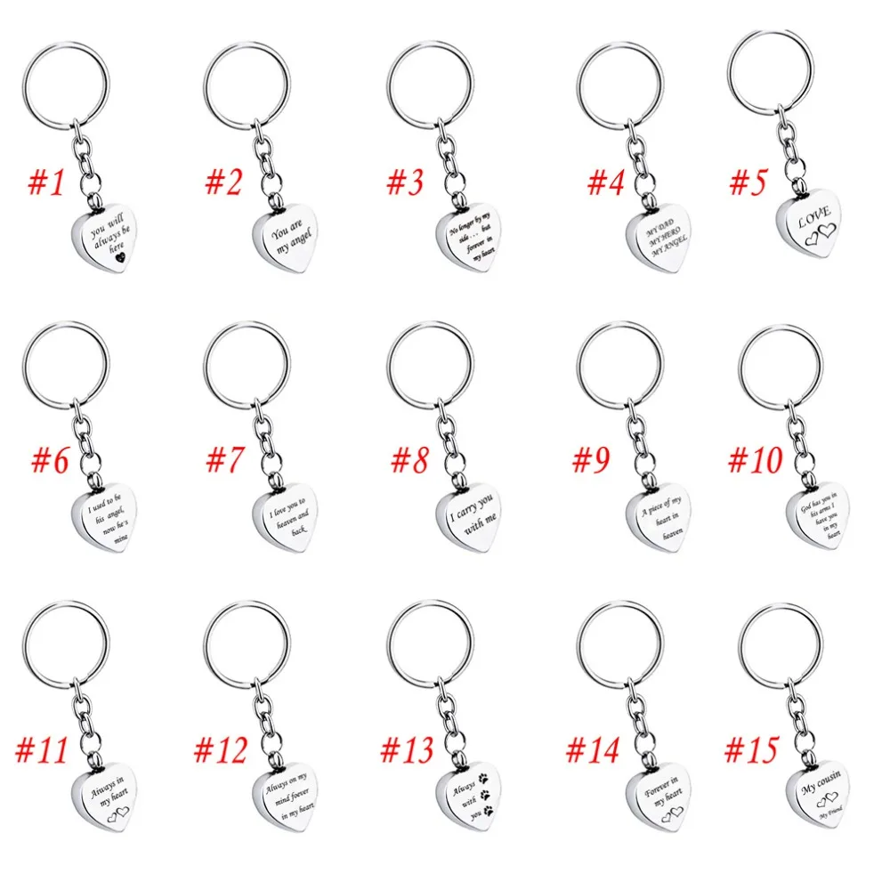 

Always in My Heart Pet Paw Cremation Urn Key chain Memorial Keepsake Pendant with Free Engraved
