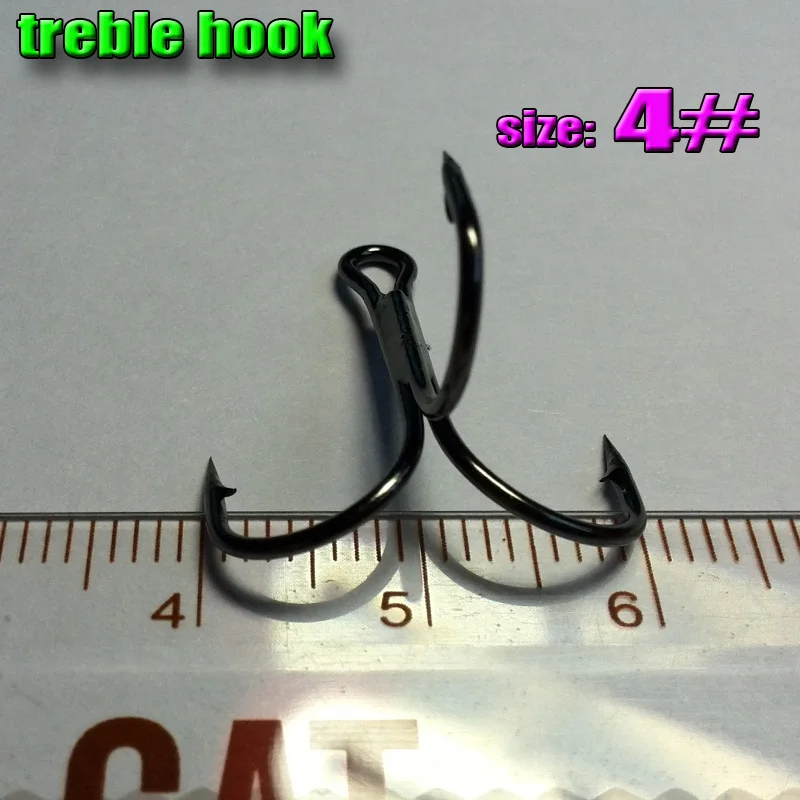 

2017 new Free shipping Treble Fishing Hooks size:4# number:200pcs/lot high carbon steel