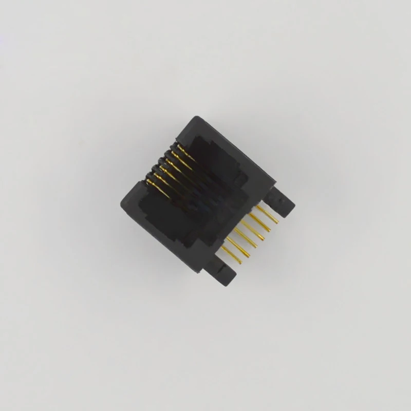100 шт. 6 контактный Телефонный разъем RJ11 95001 6P6C черный пластик|plastic connector|plastic