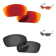 Черный, серый и огненно-красный 2 пары Поляризованные замены линзы для X квадратные солнечные очки Frame UVA и UVB Защита