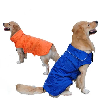 

Large Dog Raincoat Clothes Puppy Glisten Bar Hoodies doggy Waterproof Rain Jackets supplies big dogs clothing 1pcs XS-XXXL