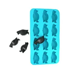 Allforhome 12 полости в форме пингвина силиконовые кубики льда лоток льда diy Форма для мороженого Летняя Вечеринка мороженое решетки плесень