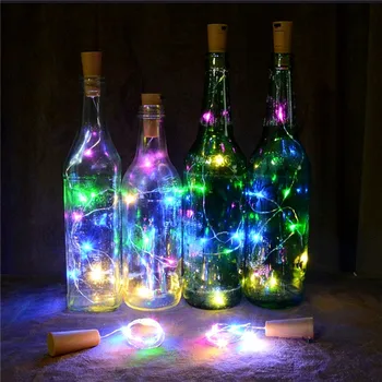 

1M 10LED Garland Copper Wire Bottle String Lights Bottle Led Garland Glass Wine Light Indoor Holiday Wedding Christmas Decoratio
