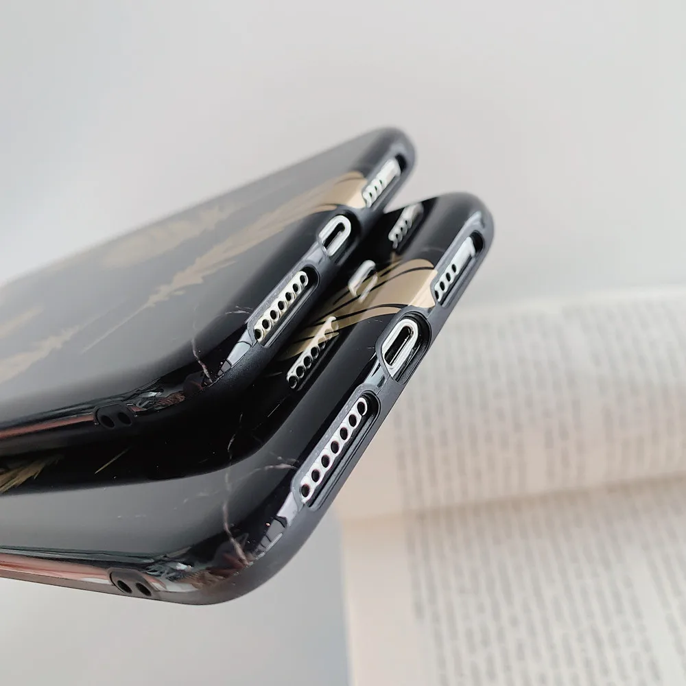 Netarlier Роскошный чехол для телефона iPhone Xsmax XR 7Plus x 8 7 6 6s xs черный мрамор золото хром