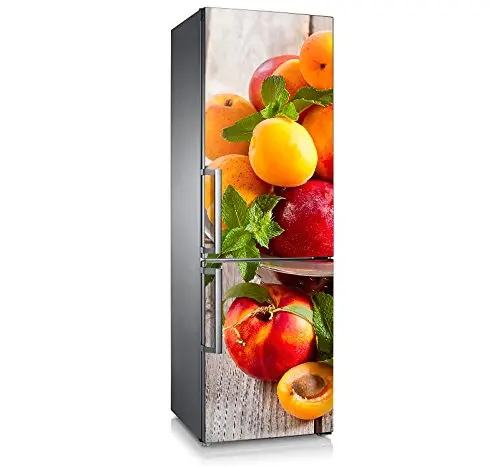 

3D Fridge Sticker Fruit Peach Refrigerator Dishwasher Door Cover Kitchen Home Decoration Accessories Modern 3d Wall Stickers