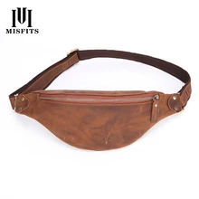 Men's Mobile Phone Fanny Pack High Quality Cowhide Business Waist Bags Casual Genuine Leather Cross Body Bag