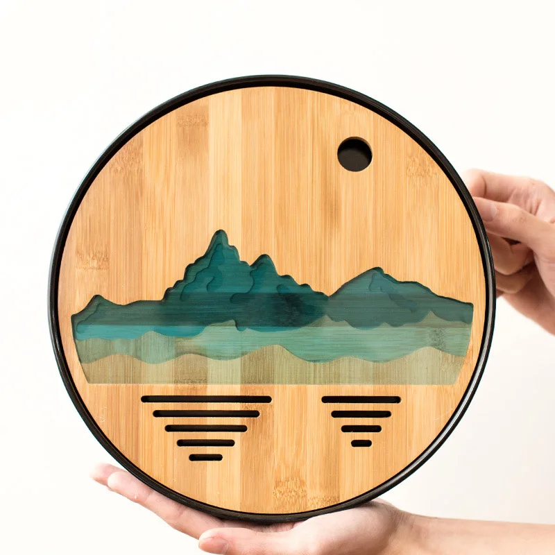  TANGPIN plastics and bamboo tea trays tea table handmade serving tray kung fu tea accessories