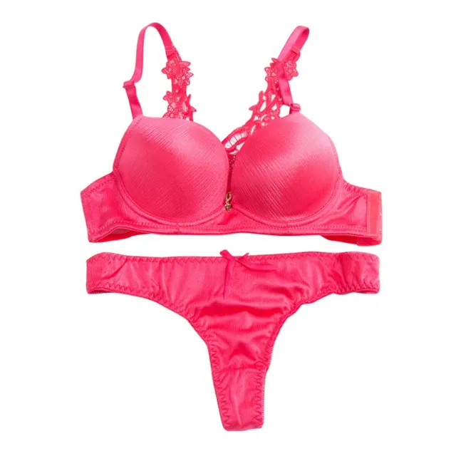 Sexy Seamless Brassiere&Thong Intimates Bra Set Racer Back Push Up