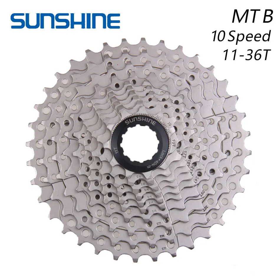 SUNSHINE 11-36T 10 скоростей MTB горный велосипед кассета маховик звездочки совместимы с SHIMANO m590 m610 m675 m780 X7 - Цвет: 10S 11-36T