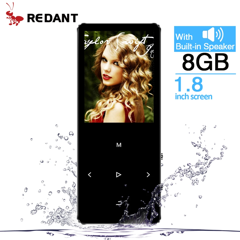 

REDANT mp3 player built-in Speaker with 1.8 inch Screen touch key radio fm mini USB MP 3 HiFi music player portable walkman MP-3