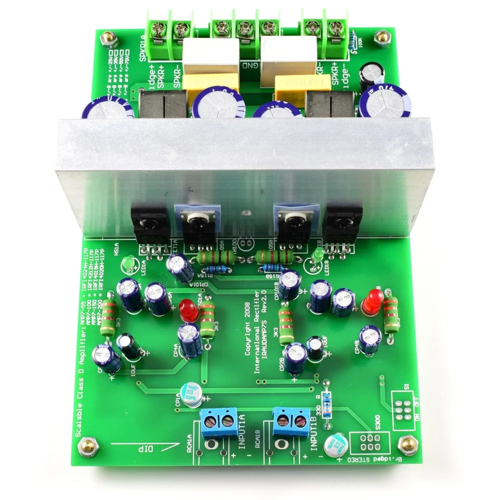 L15DX2 IRS2092 усилитель класса D готовая плата два канала IRAUDAMP7S 125 500 Вт LJM|Усилители